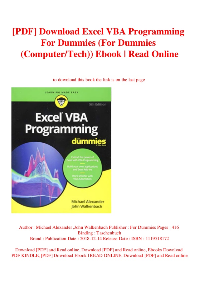 excel vba for beginners pdf
